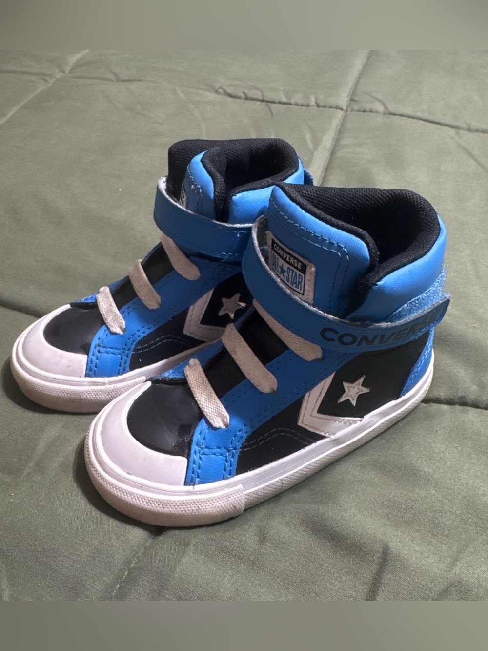 Converse Kids Blue and Black High-Top Sneakers